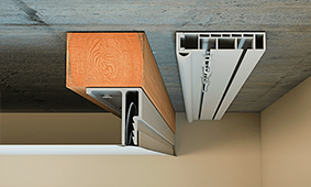 Монтаж скрытой ниши для потолочного карниза без перегиба полотна